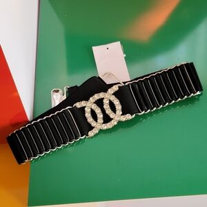 ❗️ Elegant Black Belt with Crystal Embellishment ❗️